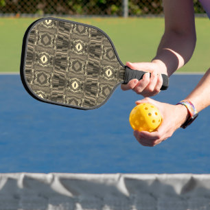 Abstrakte Twirlers P & P Halbe Brick Sepia Pickleball Schläger