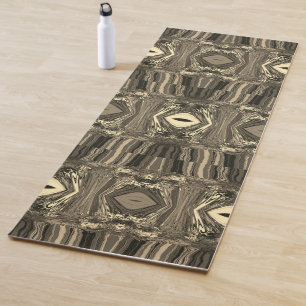 Abstrakte Twirlers P & P Halbe Brick Sepia Yogamatte