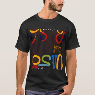 Abstrakte Typografie Lebend und dynamisch T-Shirt