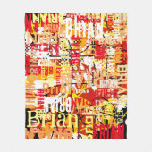 Abstrakte Typografie - Moderne Kunst Fleecedecke (Vorderseite)
