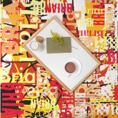 Abstrakte Typografie - Moderne Kunst Fleecedecke