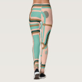 Abstrakte U-Bahn-Karte, Doppelmuster. Leggings (Rückseite)
