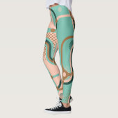 Abstrakte U-Bahn-Karte, Doppelmuster. Leggings (Links)