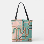 Abstrakte U-Bahn-Karte, Doppelmuster. Tasche (Rückseite)