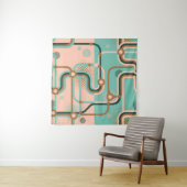Abstrakte U-Bahn-Karte, Doppelmuster. Wandteppich (Beispiel)