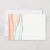 Abstrakte UAWG für künstlerische Küstengewässer RSVP Karte (Rückseite)