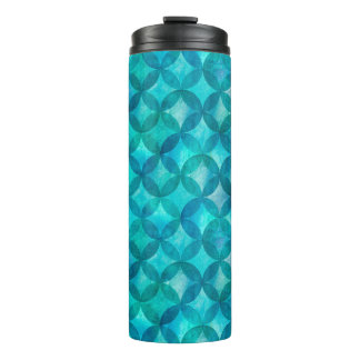 Abstrakte überlappende Kreise nahtlos verlaufen. W Thermosbecher