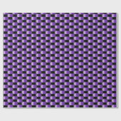 Abstrakte überlappende Rechtecke, lila auf schwarz Geschenkpapier (Flach)