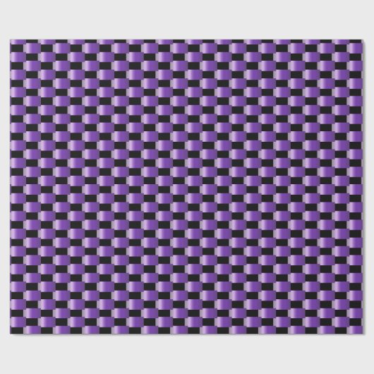 Abstrakte überlappende Rechtecke, lila auf schwarz Geschenkpapier (Flach)