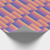 Abstrakte, überlappende Rechtecke lila Geschenkpapier (Ecke)