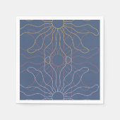 Abstrakte überlappende Sonnenstrahlen überlappen s Serviette (Vorderseite)