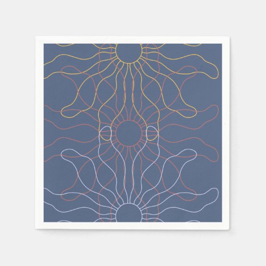 Abstrakte überlappende Sonnenstrahlen überlappen s Serviette (Vorderseite)