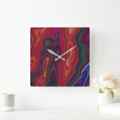 Abstrakte Überlastung Quadratische Wanduhr (Zuhause)