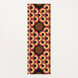 Abstrakte Übung in Orangenschwarz und Gelb Yogamatte