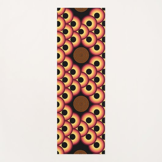 Abstrakte Übung in Orangenschwarz und Gelb Yogamatte (Vorderseite)