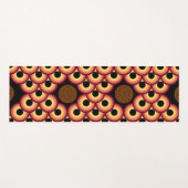 Abstrakte Übung in Orangenschwarz und Gelb Yogamatte (Vorderseite (Horizontal))