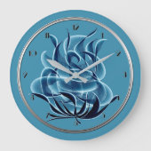 Abstrakte Uhr der blauen Rose (Vorderseite)