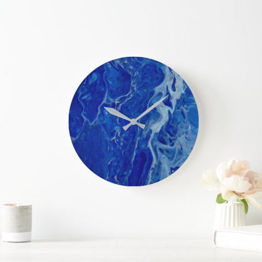 Abstrakte Uhr mit flüssiger Akrylaktik (Zuhause)