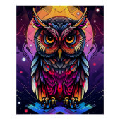 Abstrakte Uhu Poster (Vorderseite)