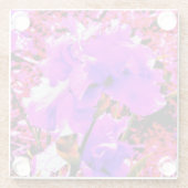 Abstrakte Ultra-Violet Lila Iris auf Red Glasuntersetzer (Rückseite)