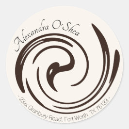 Abstrakte Umschlag Aufkleber Minimalistischer Rück