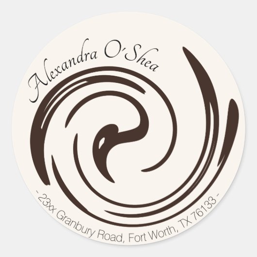 Abstrakte Umschlag Aufkleber Minimalistischer Rück (Vorderseite)