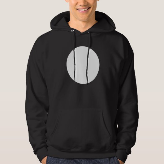 Abstrakte, unbedruckte, weiße Circle Graphics Hoodie (Vorderseite)