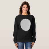 Abstrakte, unbedruckte, weiße Circle Graphics Sweatshirt (Vorne ganz)