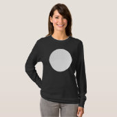 Abstrakte, unbedruckte, weiße Circle Graphics T-Shirt (Vorne ganz)