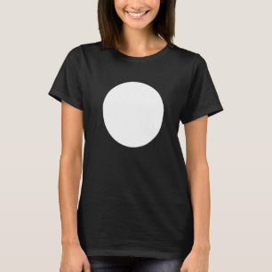 Abstrakte, unbedruckte, weiße Circle Graphics T-Shirt
