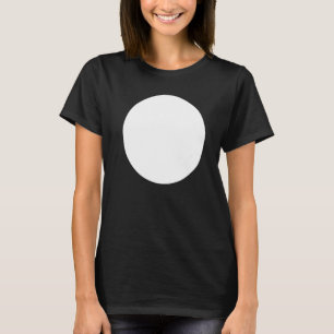 Abstrakte, unbedruckte, weiße Circle Graphics T-Shirt