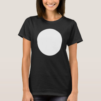 Abstrakte, unbedruckte, weiße Circle Graphics T-Shirt