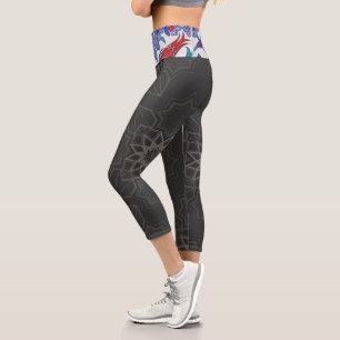 Abstrakte und Blume   Zazzle_Growshop. Capri Leggings