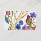 Abstrakte und bunte Baum-Geschäfts-Karte Visitenkarte (Rückseite)