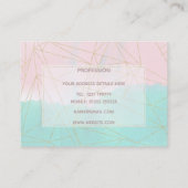 Abstrakte und goldene Dreiecke Visitenkarte (Rückseite)