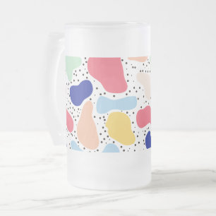 Abstrakte und moderne niedliche Kinderformen Mattglas Bierglas