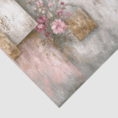 Abstrakte Uni bedrückte Florals Decoupage Seidenpapier (Ausschnitt)