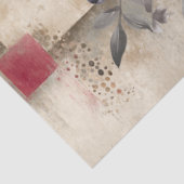 Abstrakte Uni bedrückte Florals Decoupage Seidenpapier (Detail)