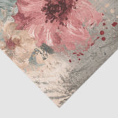 Abstrakte Uni bedrückte Florals Decoupage Seidenpapier (Ausschnitt)