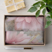 Abstrakte Uni bedrückte Florals Decoupage Seidenpapier (Geschenk)