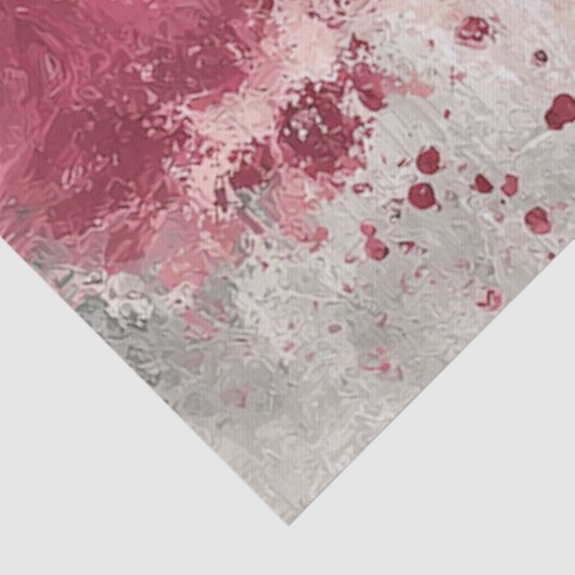 Abstrakte Uni bedrückte Florals Decoupage Seidenpapier (Ausschnitt)