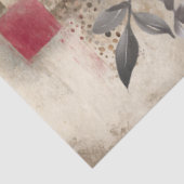 Abstrakte Uni bedrückte Florals Decoupage Seidenpapier (Ausschnitt)