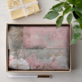 Abstrakte Uni bedrückte Florals Decoupage Seidenpapier (Geschenk)