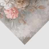 Abstrakte Uni bedrückte Florals Decoupage Seidenpapier (Ausschnitt)