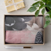 Abstrakte Uni bedrückte Florals Decoupage Seidenpapier (Geschenk)