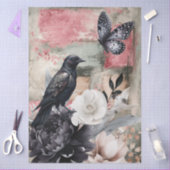 Abstrakte Uni bedrückte Florals Decoupage Seidenpapier (Basteln)