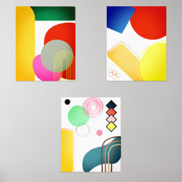 Abstrakte unregelmäßige Form Kunst - Eine einzigar Bilderwand Sets