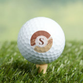 Abstrakte unregelmäßige Formen mit Erdfarben Golfball (Insitu T-Shirt)