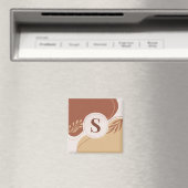 Abstrakte unregelmäßige Formen mit Erdfarben Magnet (In Situ (Geschirrspüler))