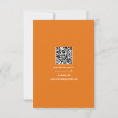 Abstrakte Unterhaltungsfarben Rosa und Orange Hoch RSVP Karte (Rückseite)